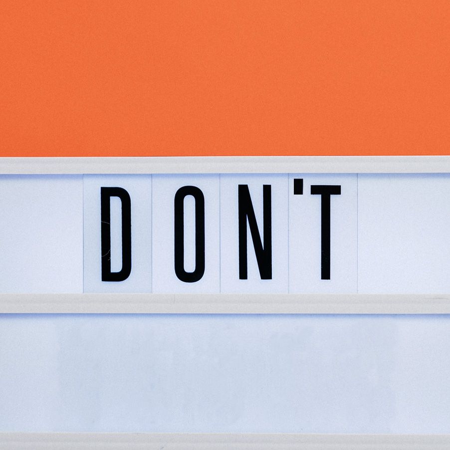 The Freelancer TO DON'T list