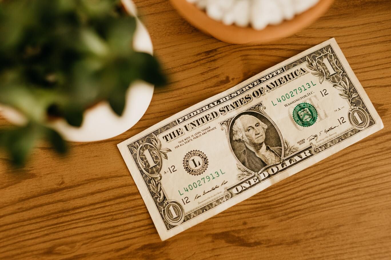 dollar bill symbolizing freelancer getting paid