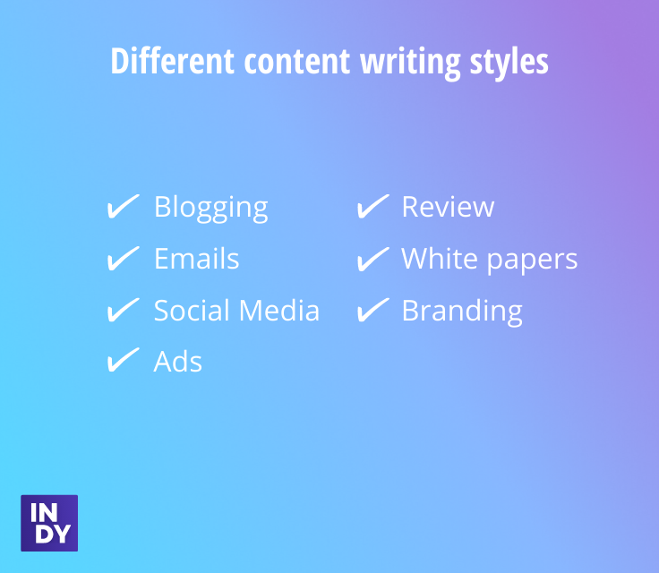 different content writing styles
