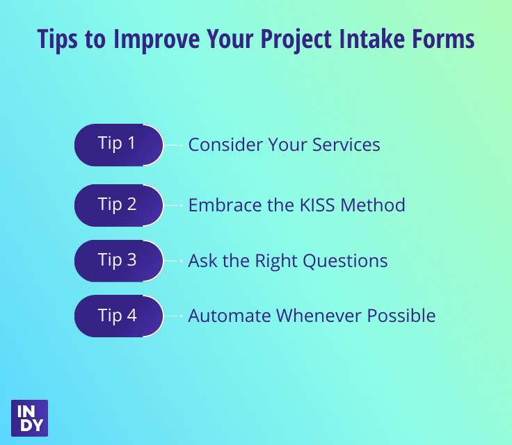 tips to improve your project intake forms
