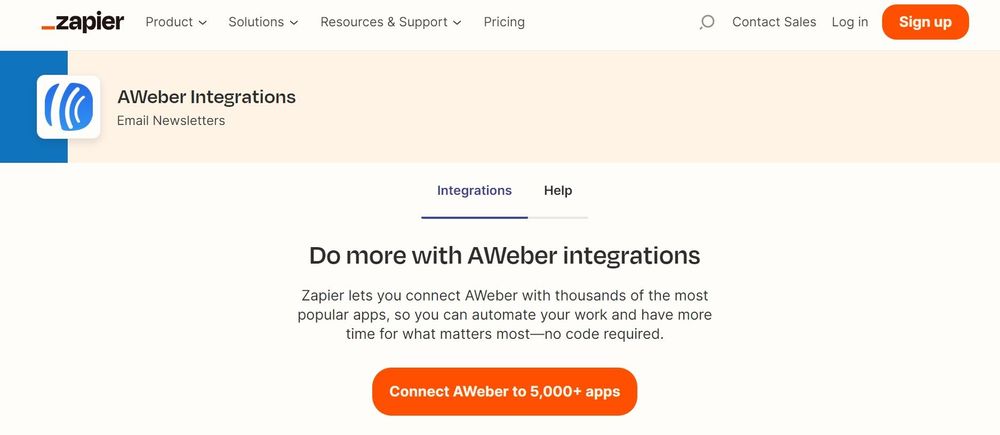 AWeber + Zapier