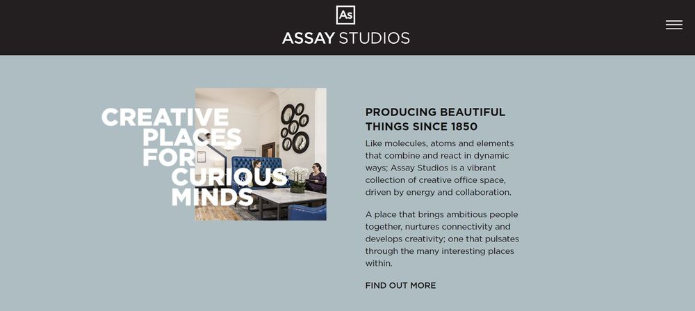 Assya Studious coworking space homepage