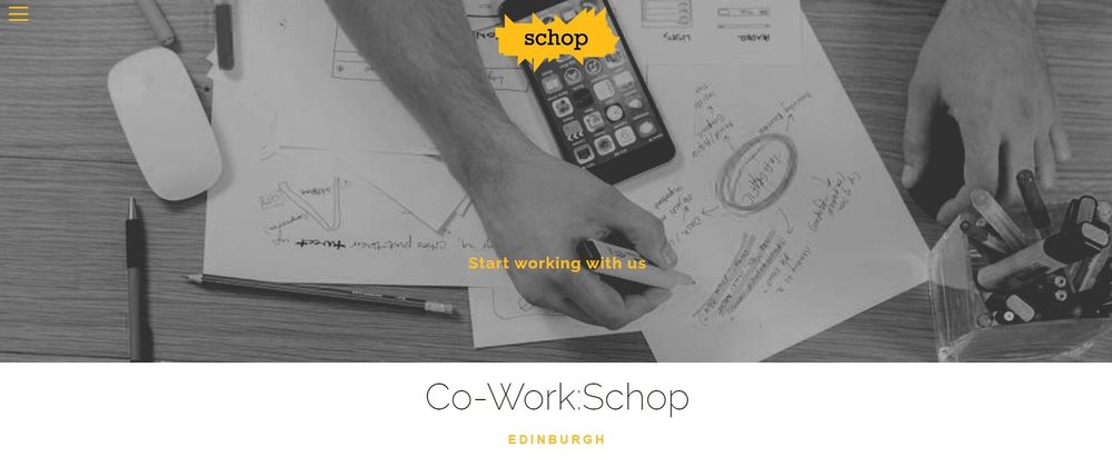 Coworkschop coworking space homepage