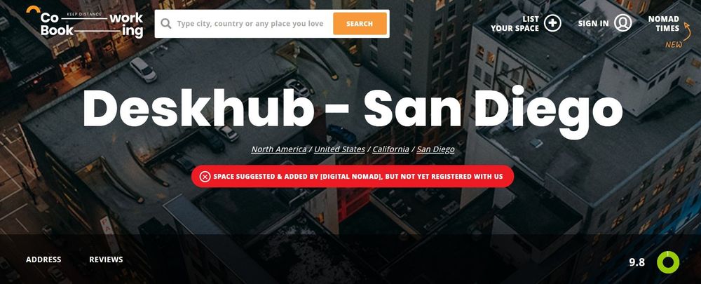 DeskHub homepage