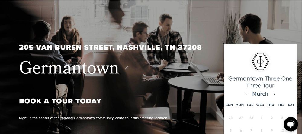 Germantown coworking space homepage