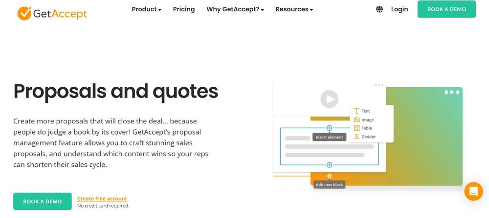 GetAccept proposal software homepage
