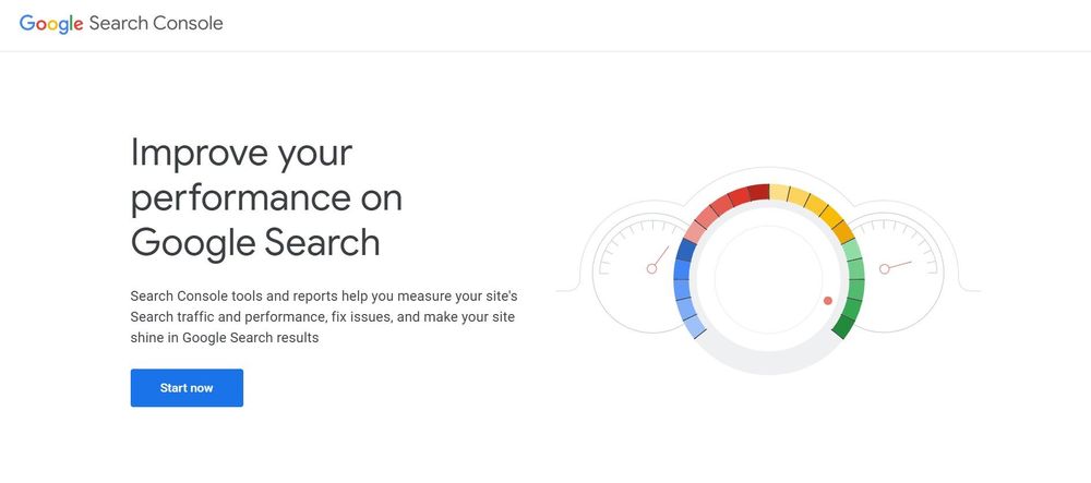 Google Search Console homepage