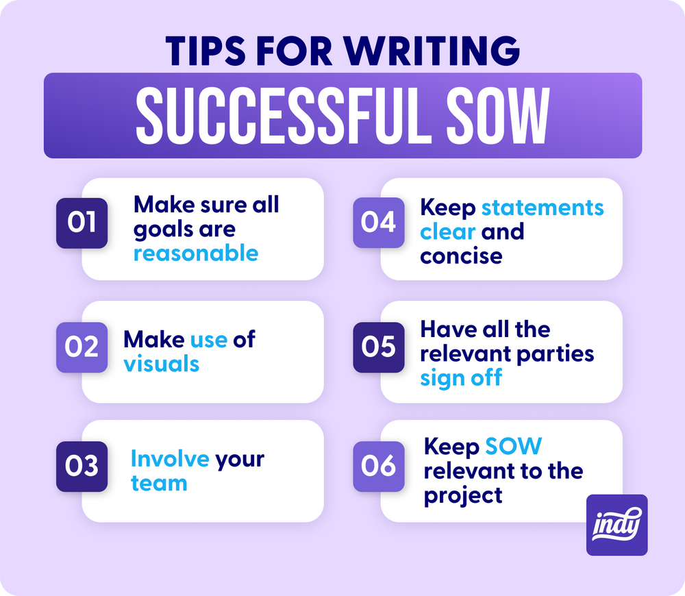 Tips for writing successful SOW