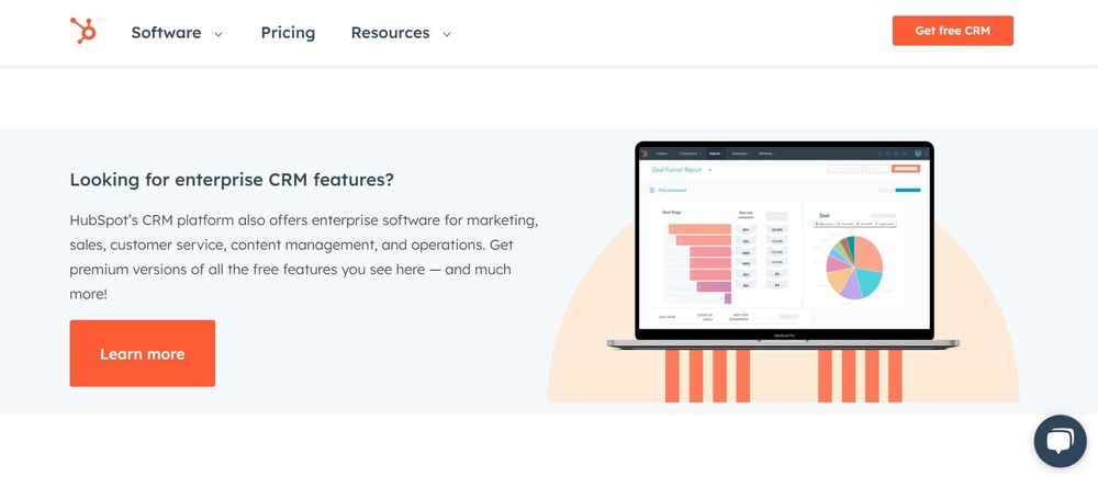 Hubspot CRM page