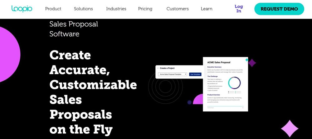 Loopio proposal management software homepage