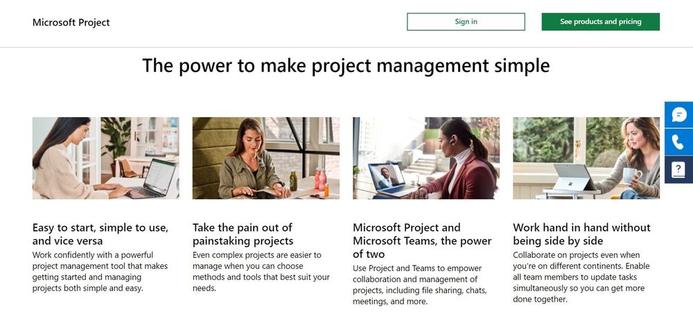 microsoft project management features
