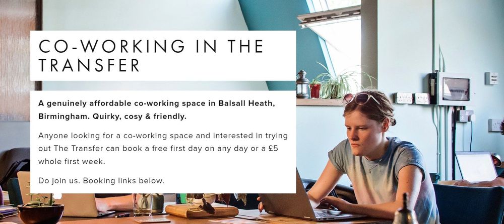 The Transfer Old Print Works coworking space homepage