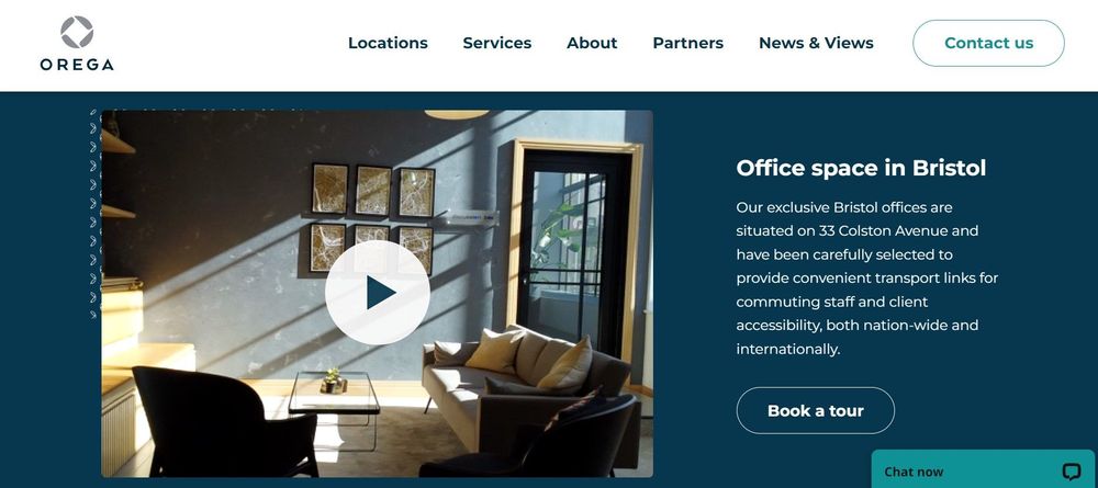 Orega coworking homepage