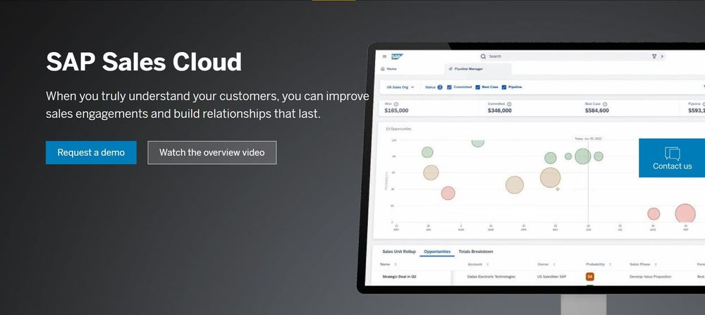 SAP Sales Could homepage