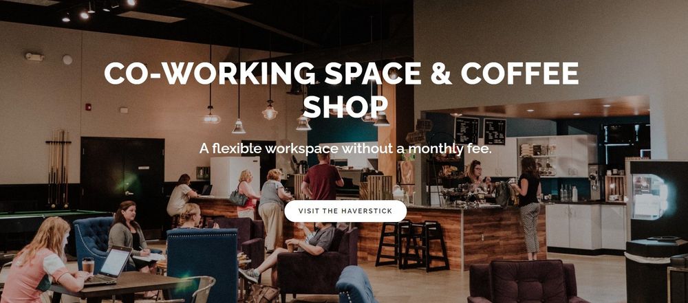 The Haverstick coworking space homepage