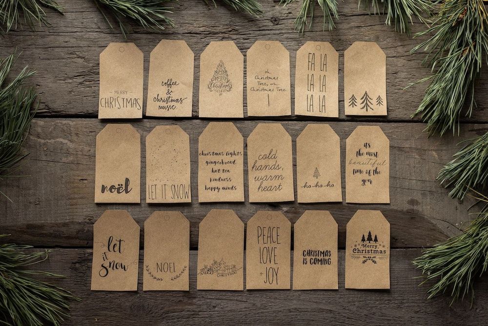 Small handmade craft tags