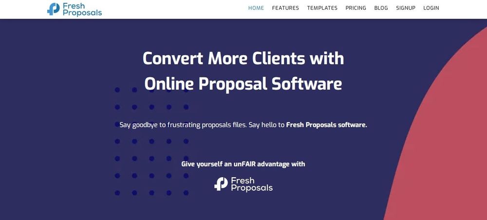 Fresh Proposals homepage