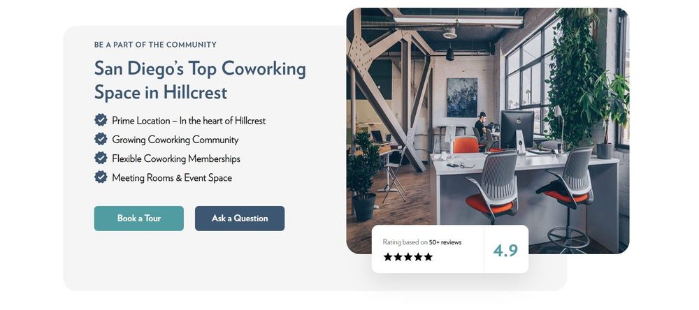 Gather coworking homepage