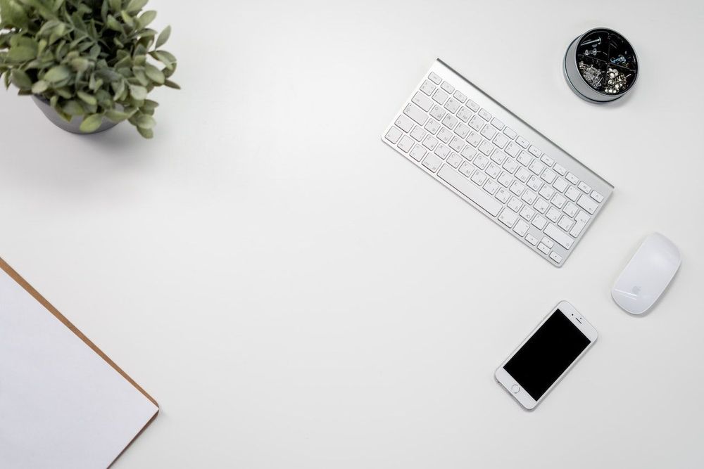 Keyboard and mouse are on the table