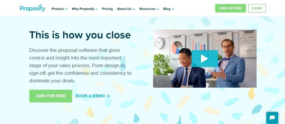 Proposify homepage