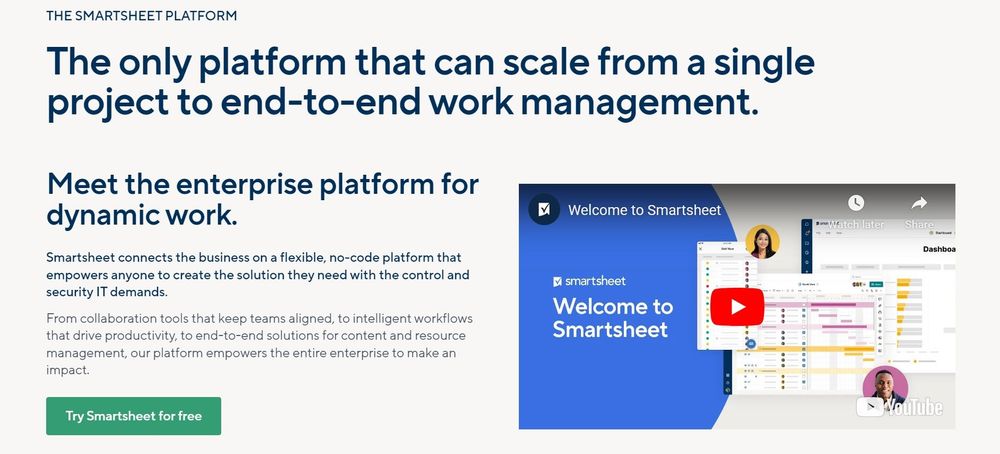 smartsheet platform feature