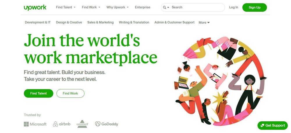 Upwork homepage