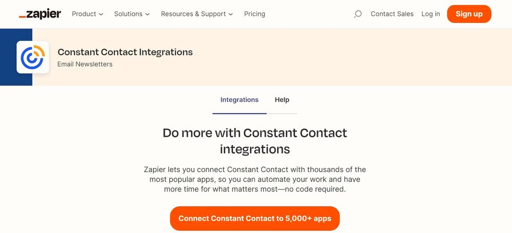 zapier + constant contact