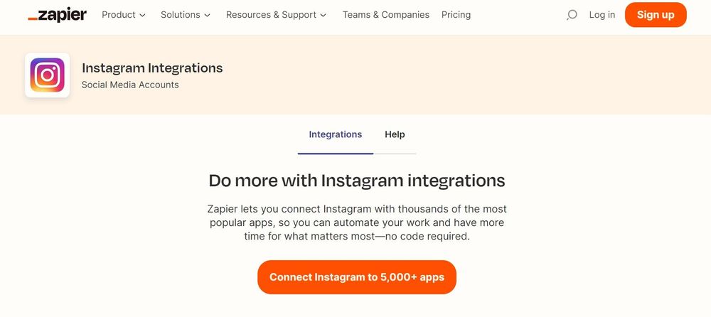 Zapier - Instagram integration