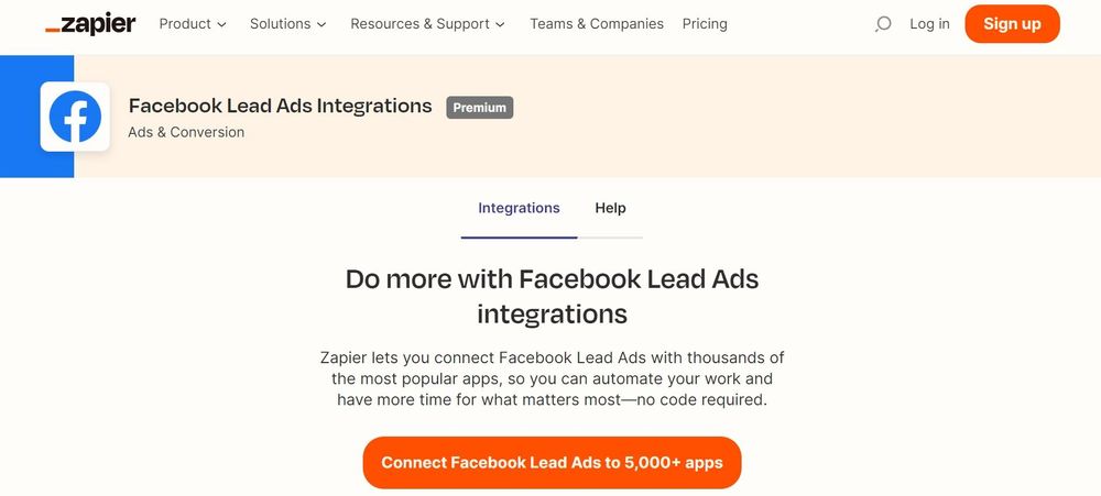 How to get started with Facebook Lead Ads (for Business Admins) on Zapier –  Zapier