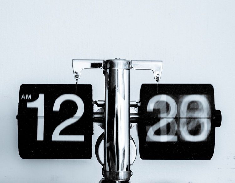 Clock ticking to show the importance of time management