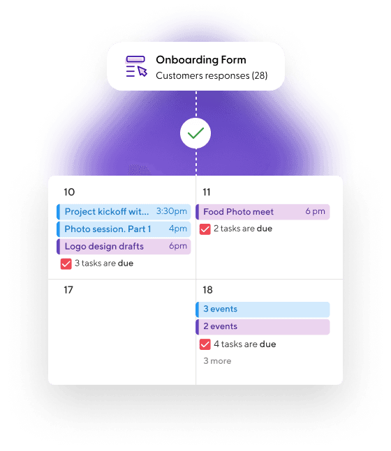 Start your projects right with Indy’s Forms and Calendar